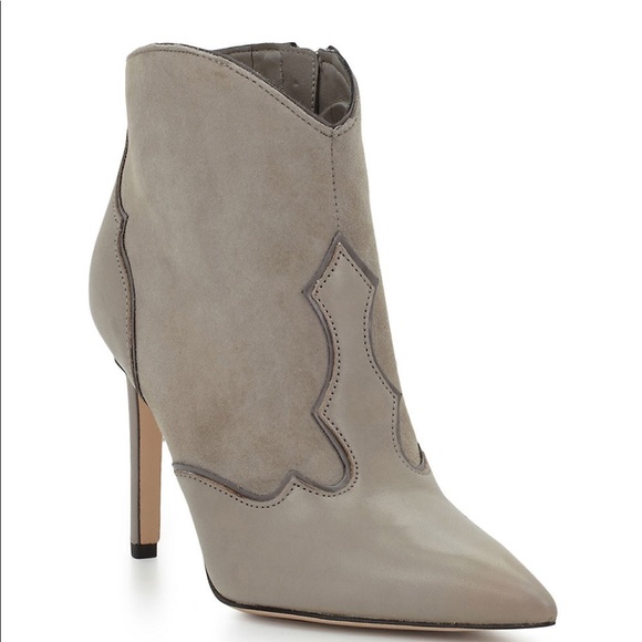 Sam Edelman Shoes - Sam Edelman Grey Bradley Leather Stiletto Booties